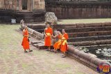 Historic Hindu temple and Buddhist Monks
