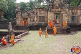 Historic Hindu temple and Buddhist Monks